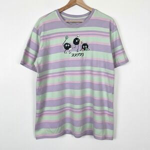 Studio Ghibli Spirited Away Mens Soot Sprite T-Shirt Sz M Striped Box Lunch